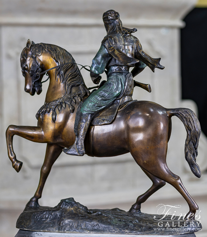 Search Result For Bronze Statues  - Bronze Horse And Rider Statue - BS-369